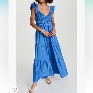 English Factory ruffle sleeve dress